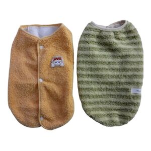 Shepera fleece small dog size xl warm dog pet shirts  yellow green white nwotgs